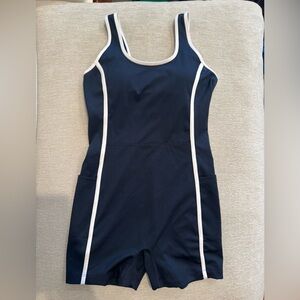 Wilson Navy and White athletic shorts romper